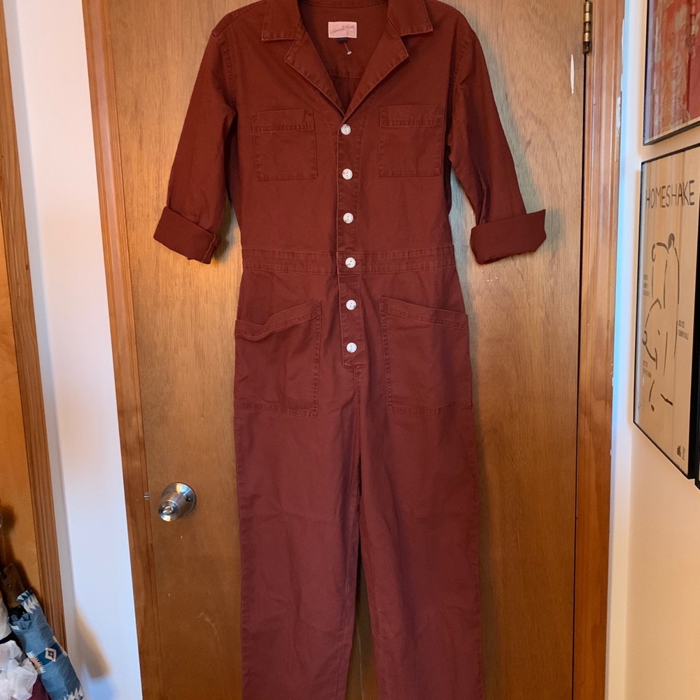 NWOT Universal Thread Boilersuit Jumpsuit Rust 4